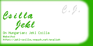 csilla jekl business card